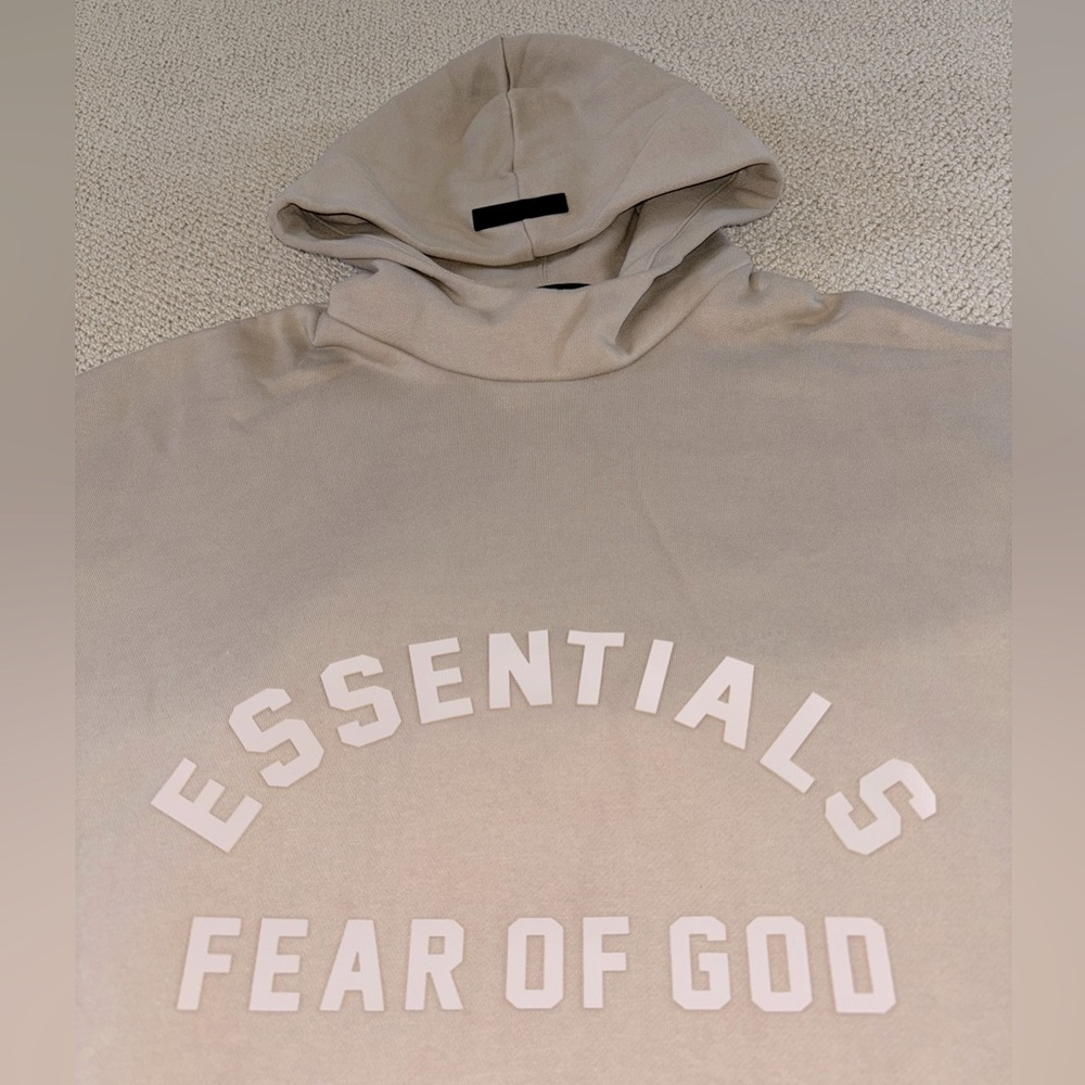 New Essentials Fear of God Dusty Beige Hoodie Authentic